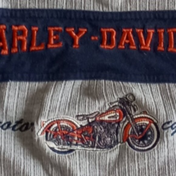 Harley-Davidson motorcycle embroidered graphic long sleeve Tee Size 4 - Picture 3 of 5